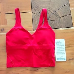 NWT Lululemon Lunar New Year Align Tank Top Dark Red Gold Size 2
